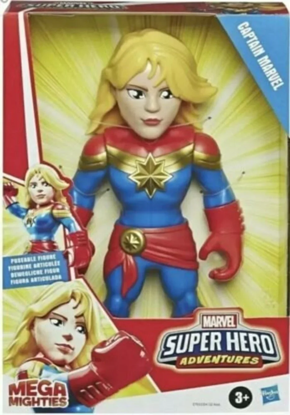 NEW! Hasbro Playskool Mega Mighties Marvel Super Hero Adventures Captain Marvel